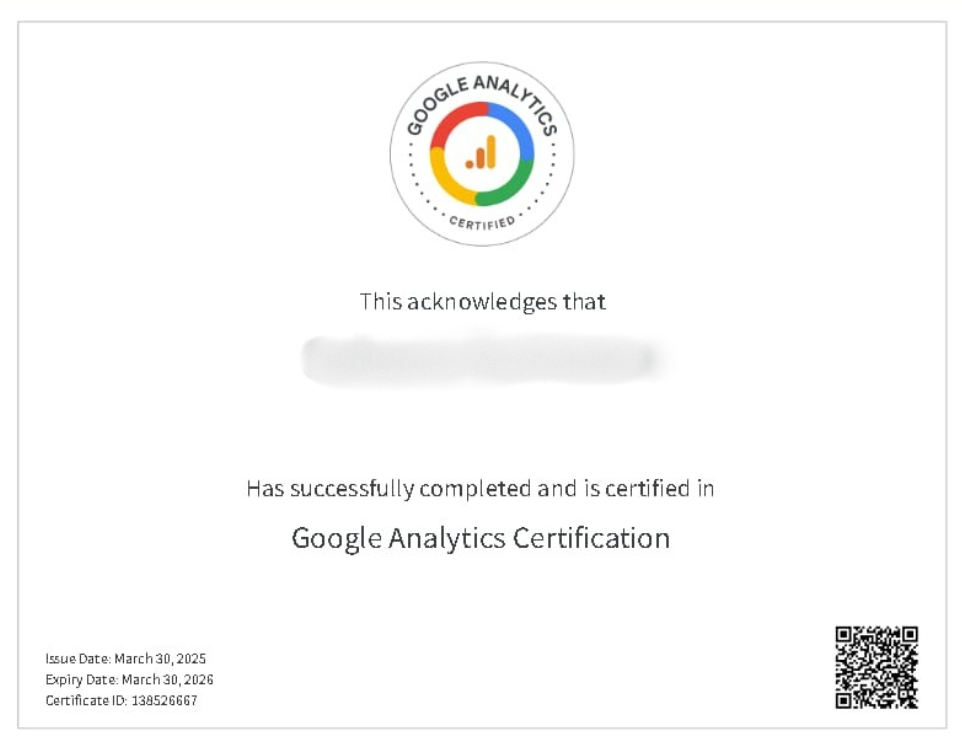 HubSpot Certificate